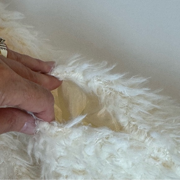 Pink Owl Faux Fur Swing Vest Ivory Size L - Picture 12 of 14